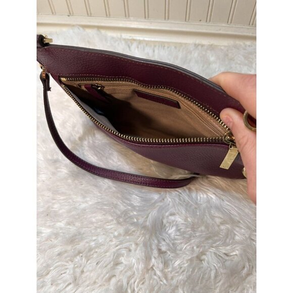 G.I.L.I. flat  Zip Crossbody  PLUM DARK PURPLE - Picture 8 of 12